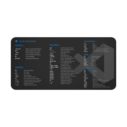 Visual Studio Code Cheat Sheet Mousepad: Boost Your Coding Efficiency